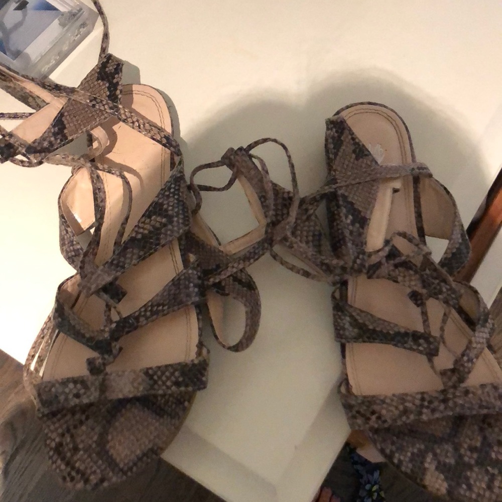 Snake skin sandals
